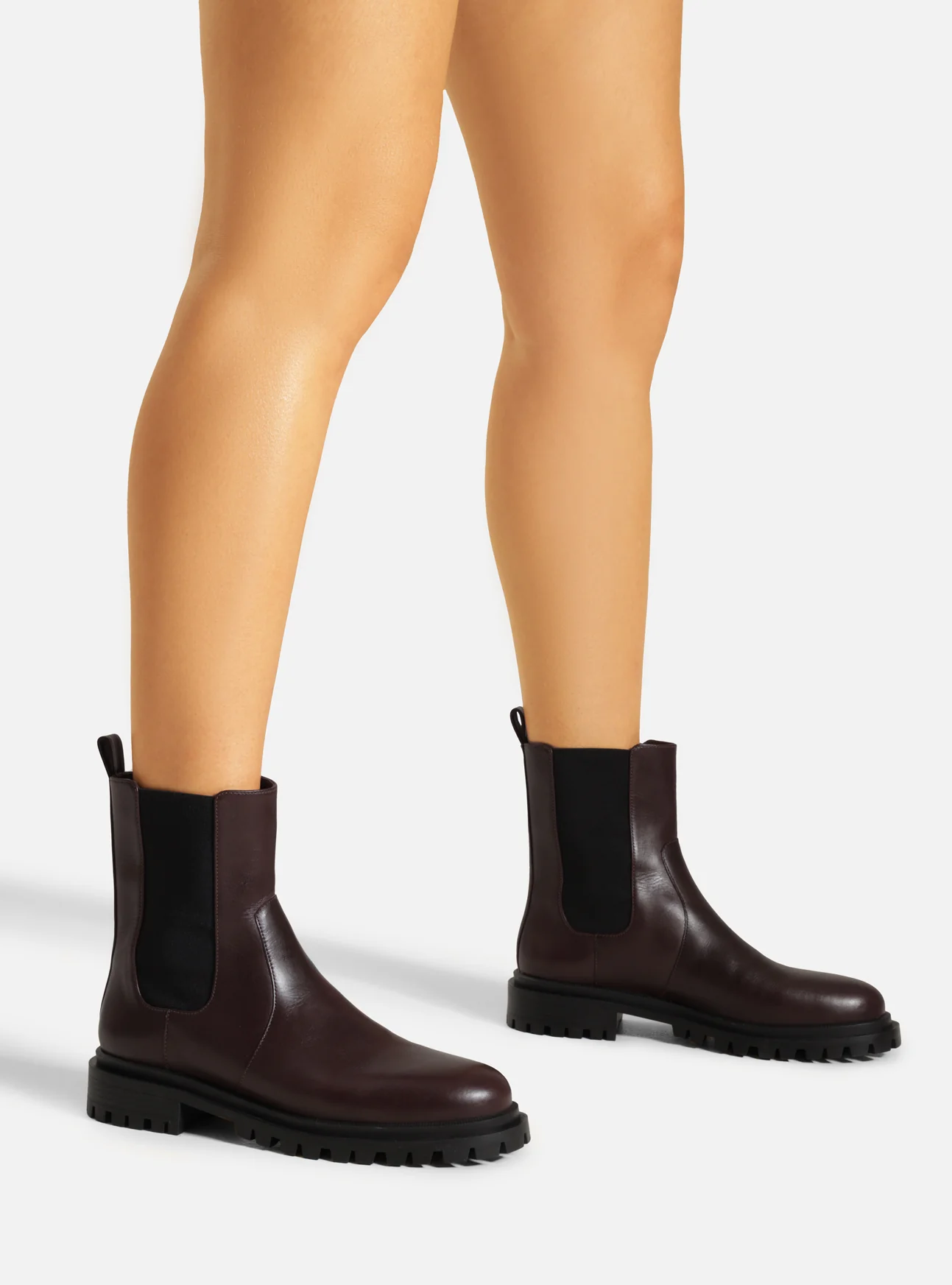 Brandy Low Block Leather Boot - Image 4