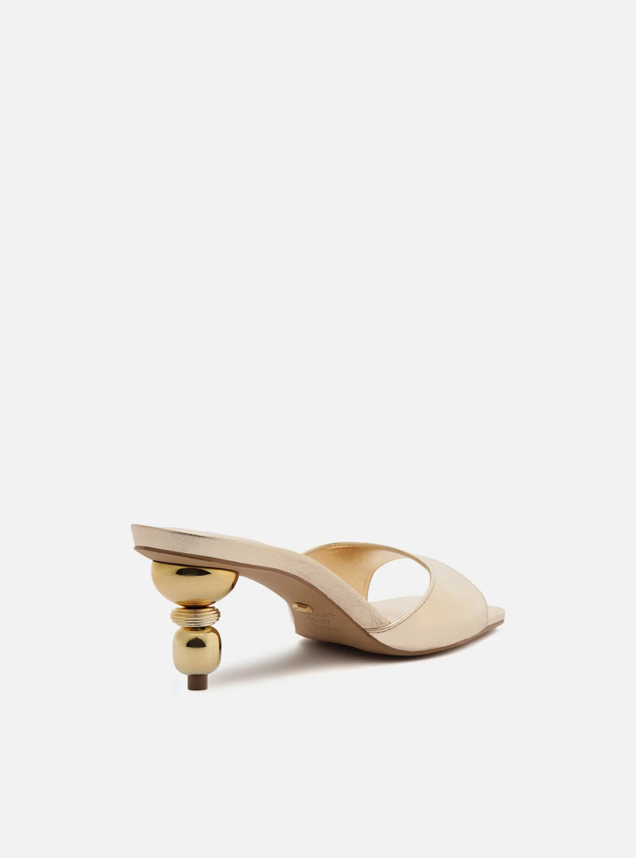 Bree Low Stiletto Mule Leather Sandal - Image 4