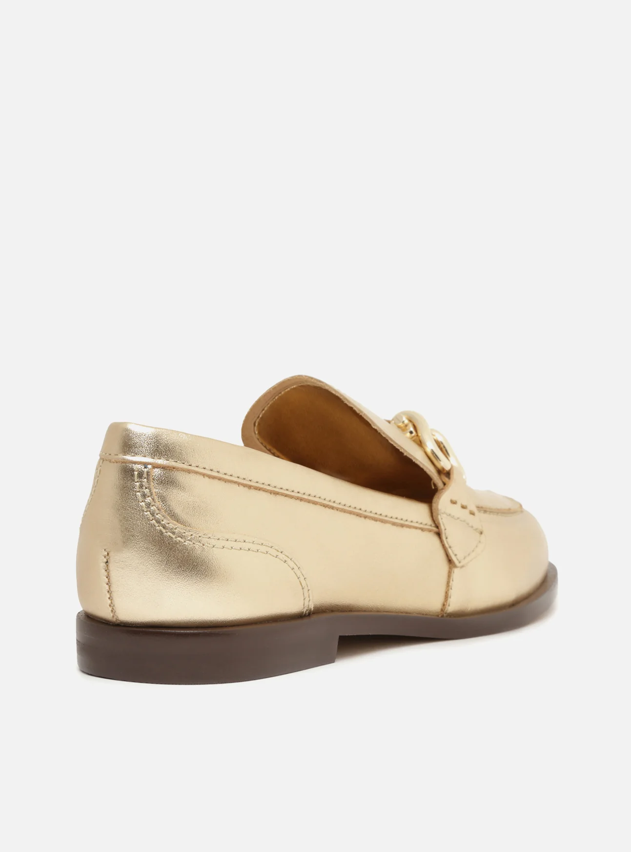 Caroline Gold Leather Loafer - Image 3