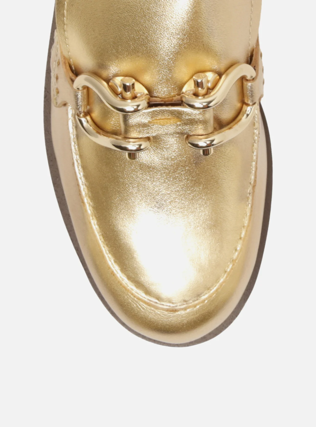 Caroline Gold Leather Loafer - Image 4