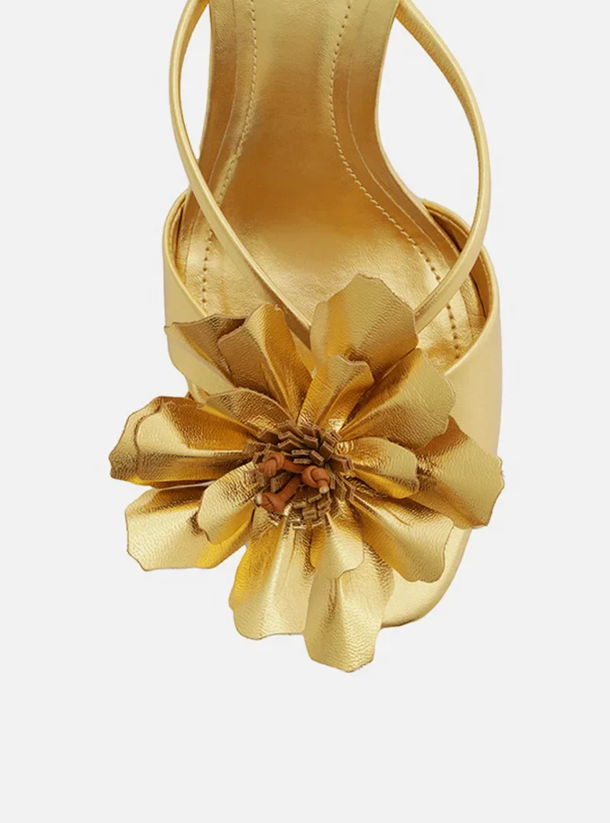 Daisy Leather Stiletto Sandal - Image 6