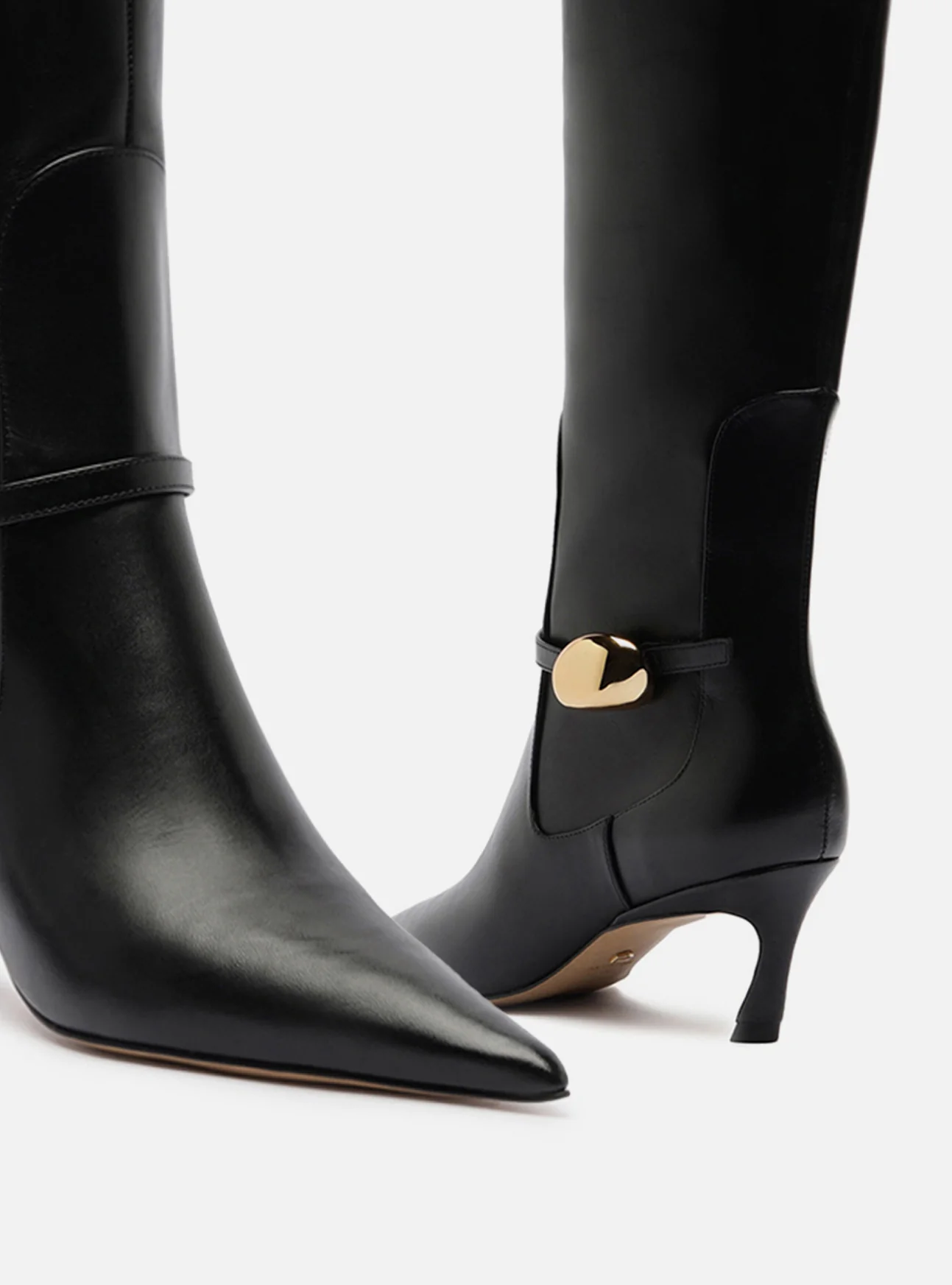 Farrah Low Stiletto Leather Boot - Image 6