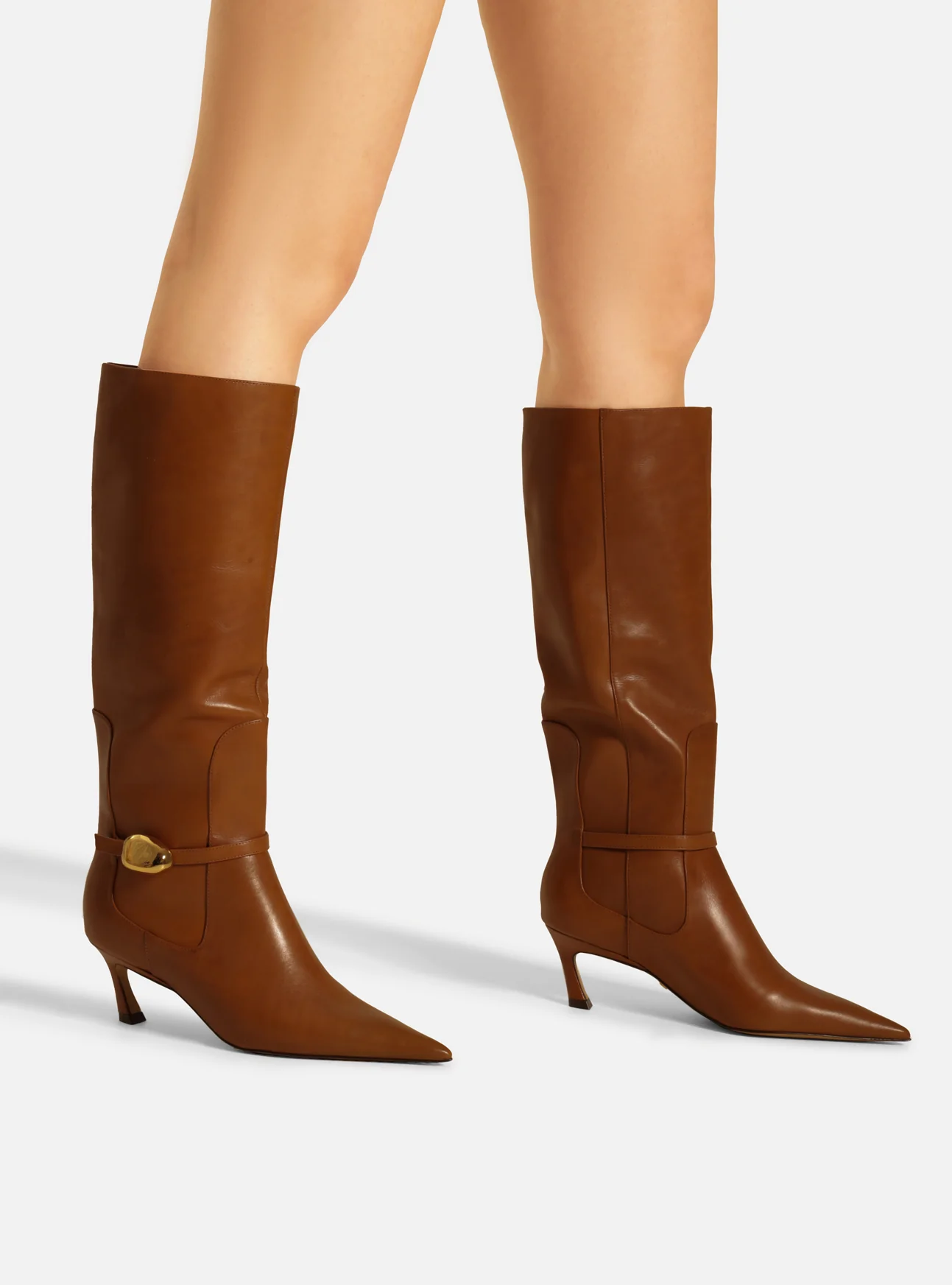 Farrah Low Stiletto Leather Boot - Image 3