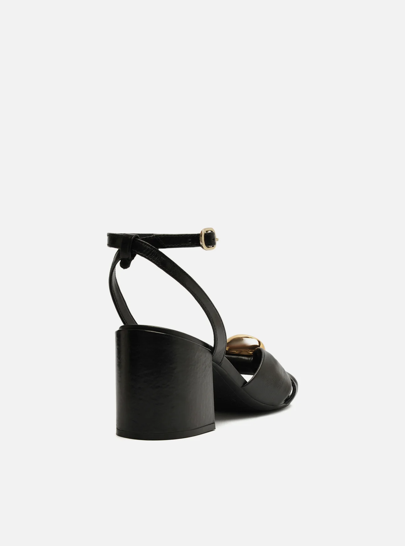 Flora Mid Block Leather Sandal - Image 5