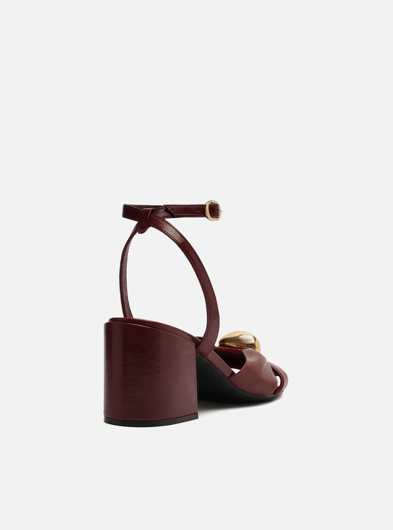 Flora Mid Block Leather Sandal - Image 4