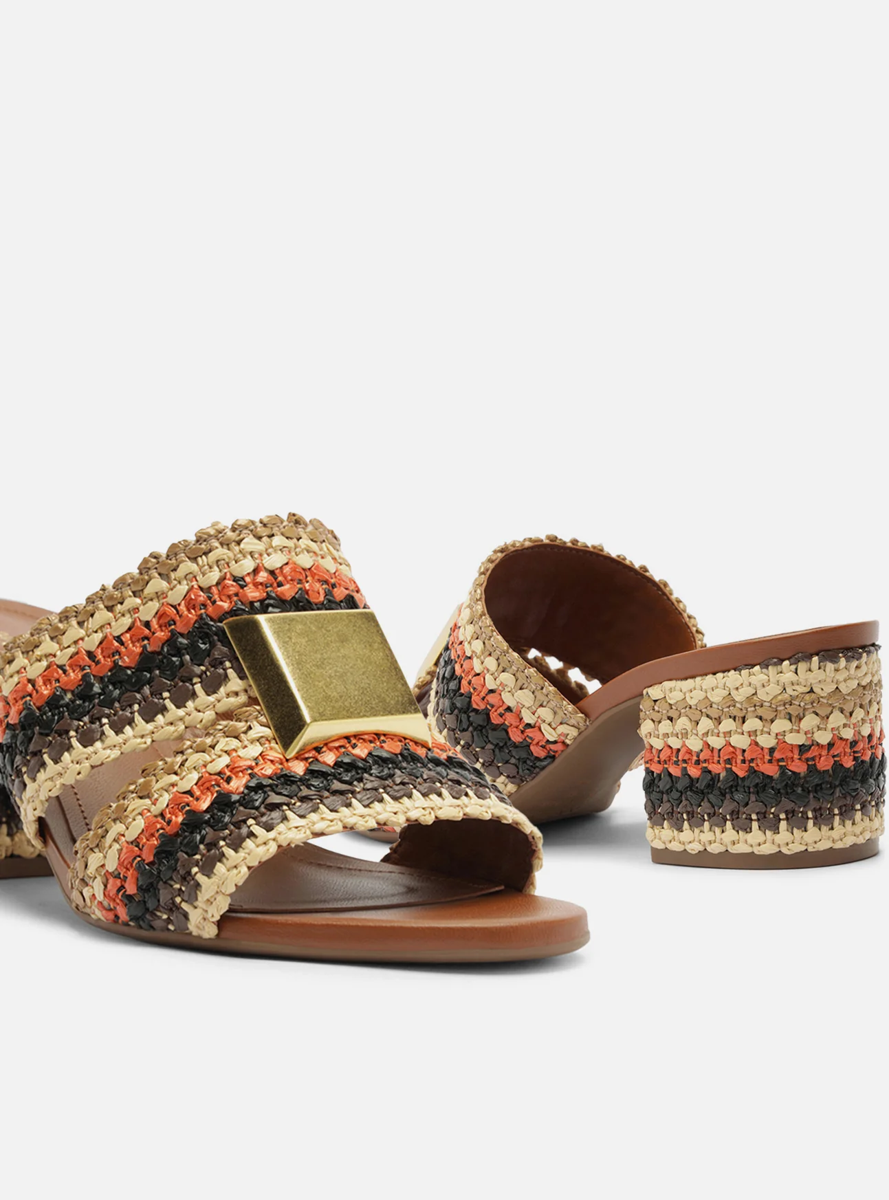 Jackie Mid Block Synthetic Sandal - Image 4