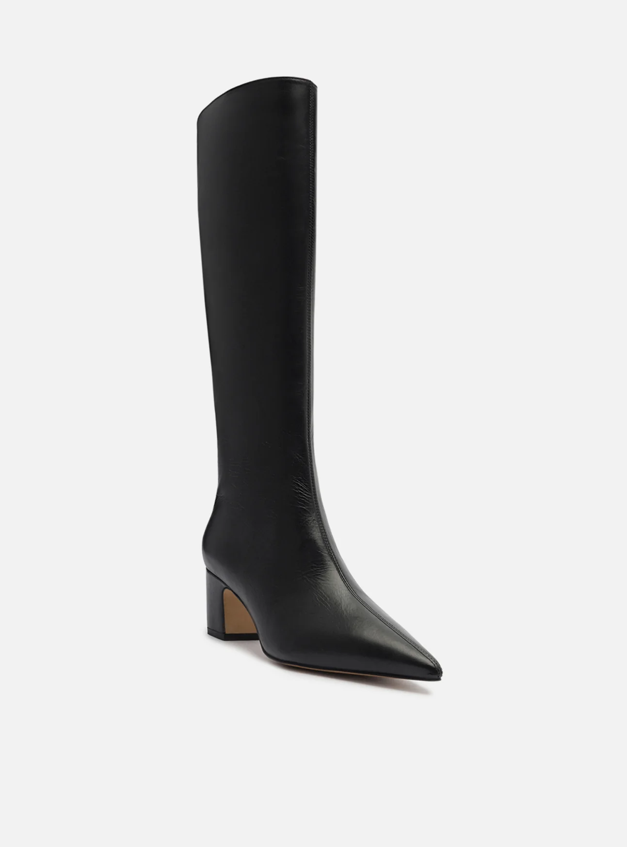Julie Mid Block Leather Boot - Image 3