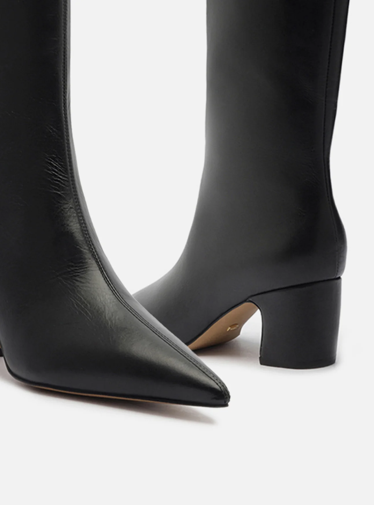 Julie Mid Block Leather Boot - Image 7