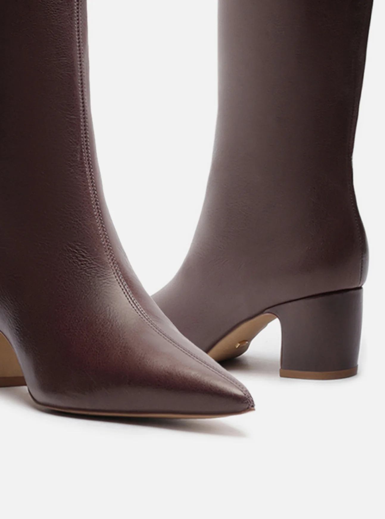 Julie Mid Block Leather Boot - Image 5