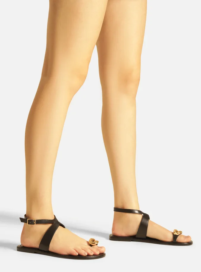 Kendall Leather Flat - Image 2