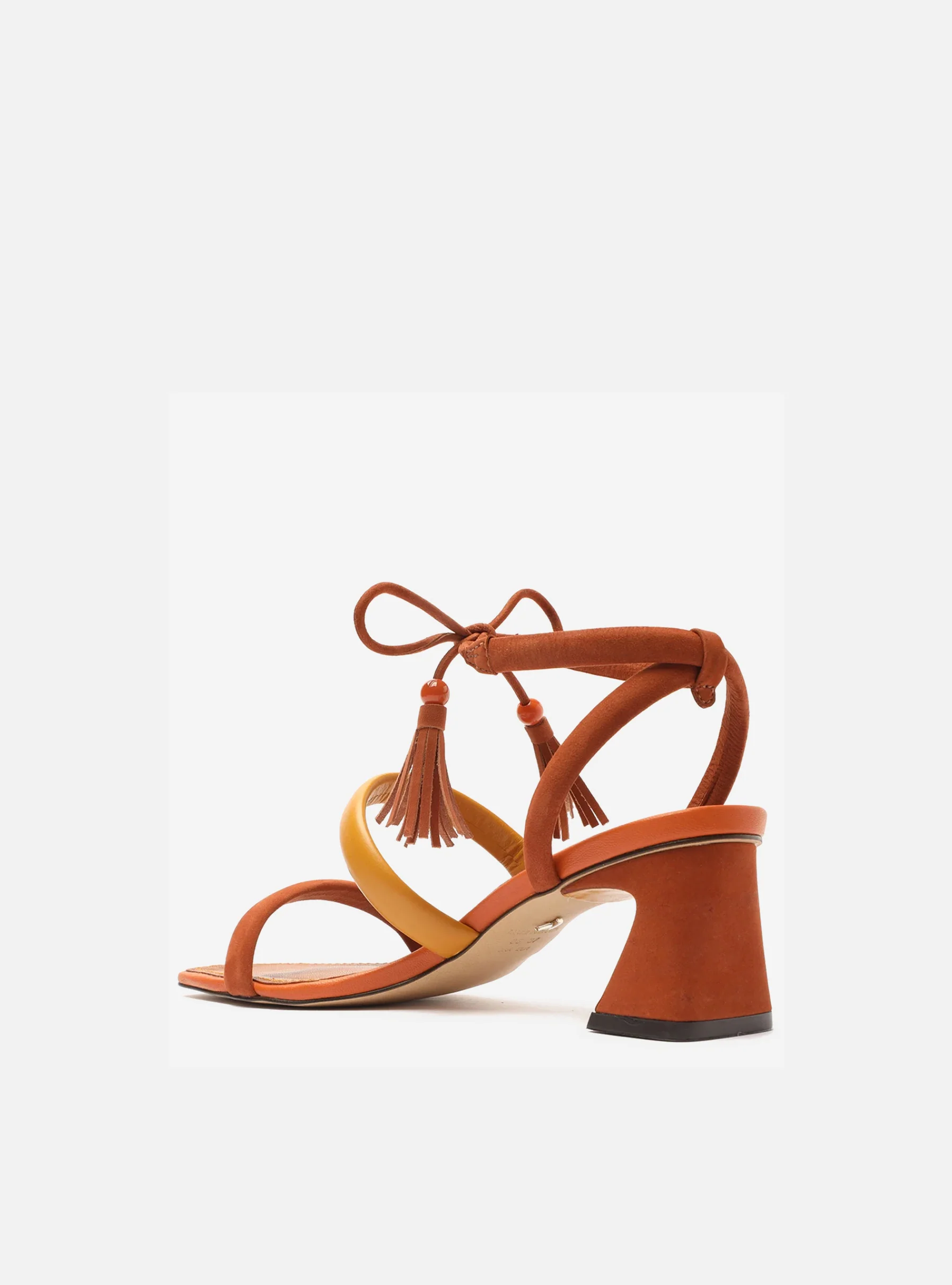 Lenny Leather Frin  Block Sandal - Image 3