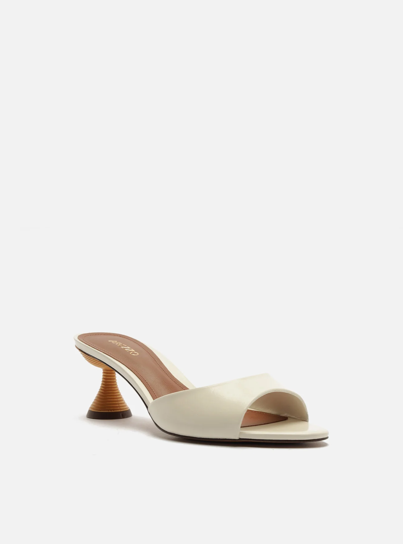 Luciana Low Stiletto Leather Sandal - Image 2