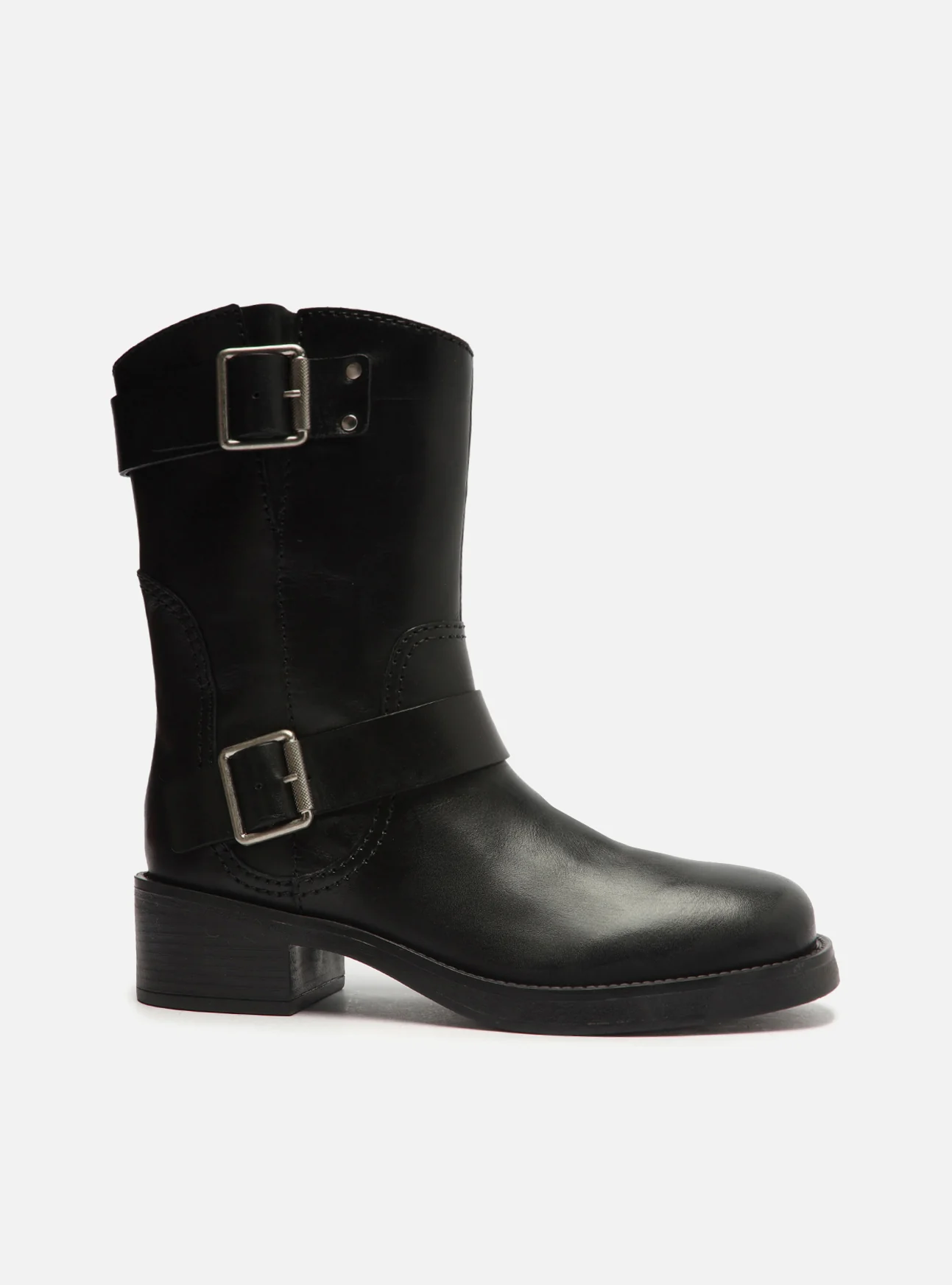 Lucy Leather Block Boot