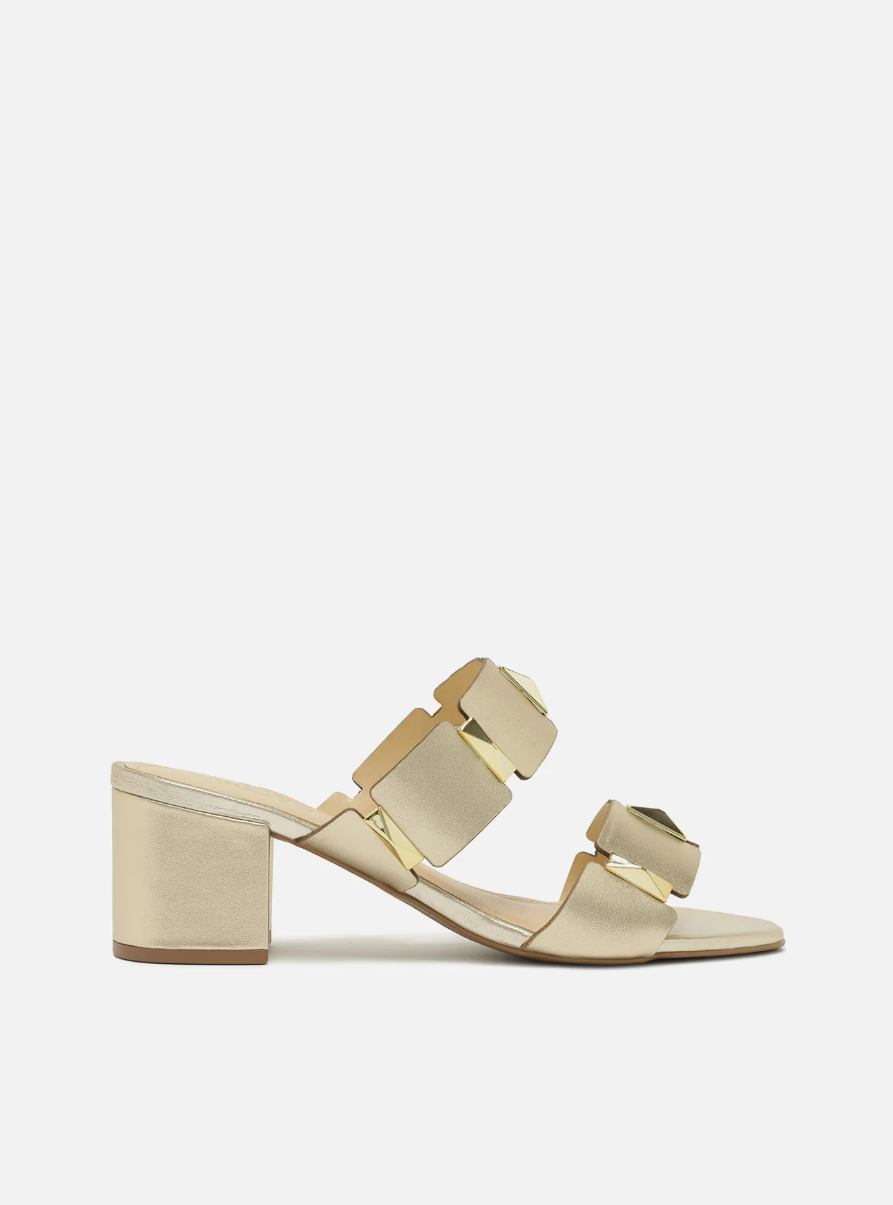 Lyra Mid Block Leather Sandal