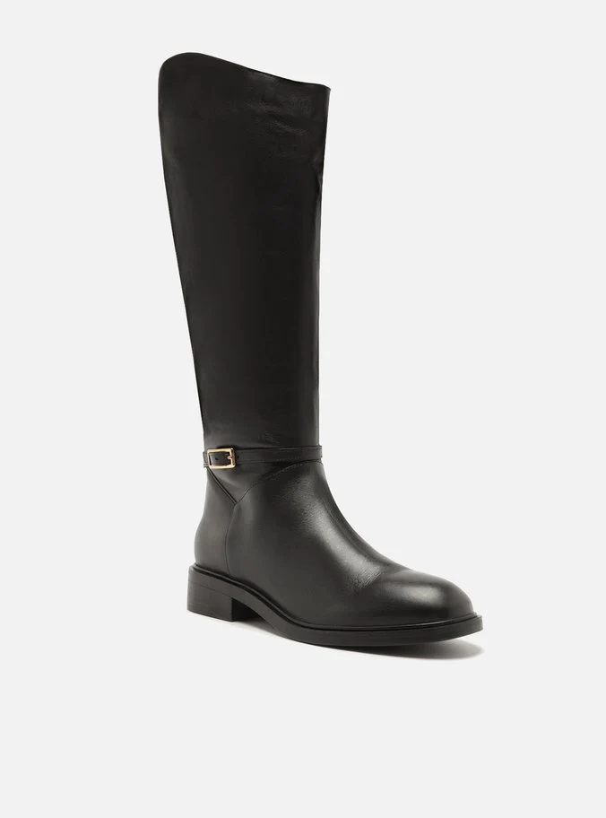 Mckenna Leather Wide Block Boot - Image 3
