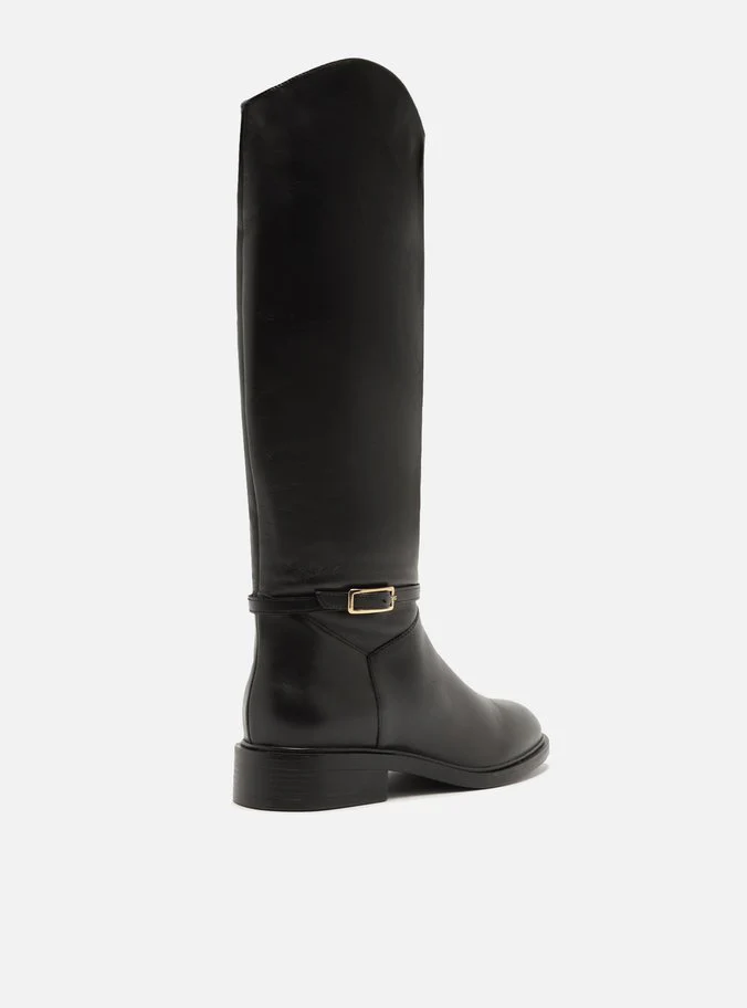 Mckenna Leather Wide Block Boot - Image 4