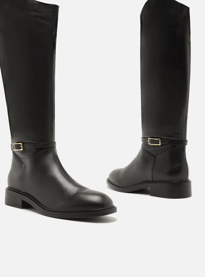 Mckenna Leather Wide Block Boot - Image 5