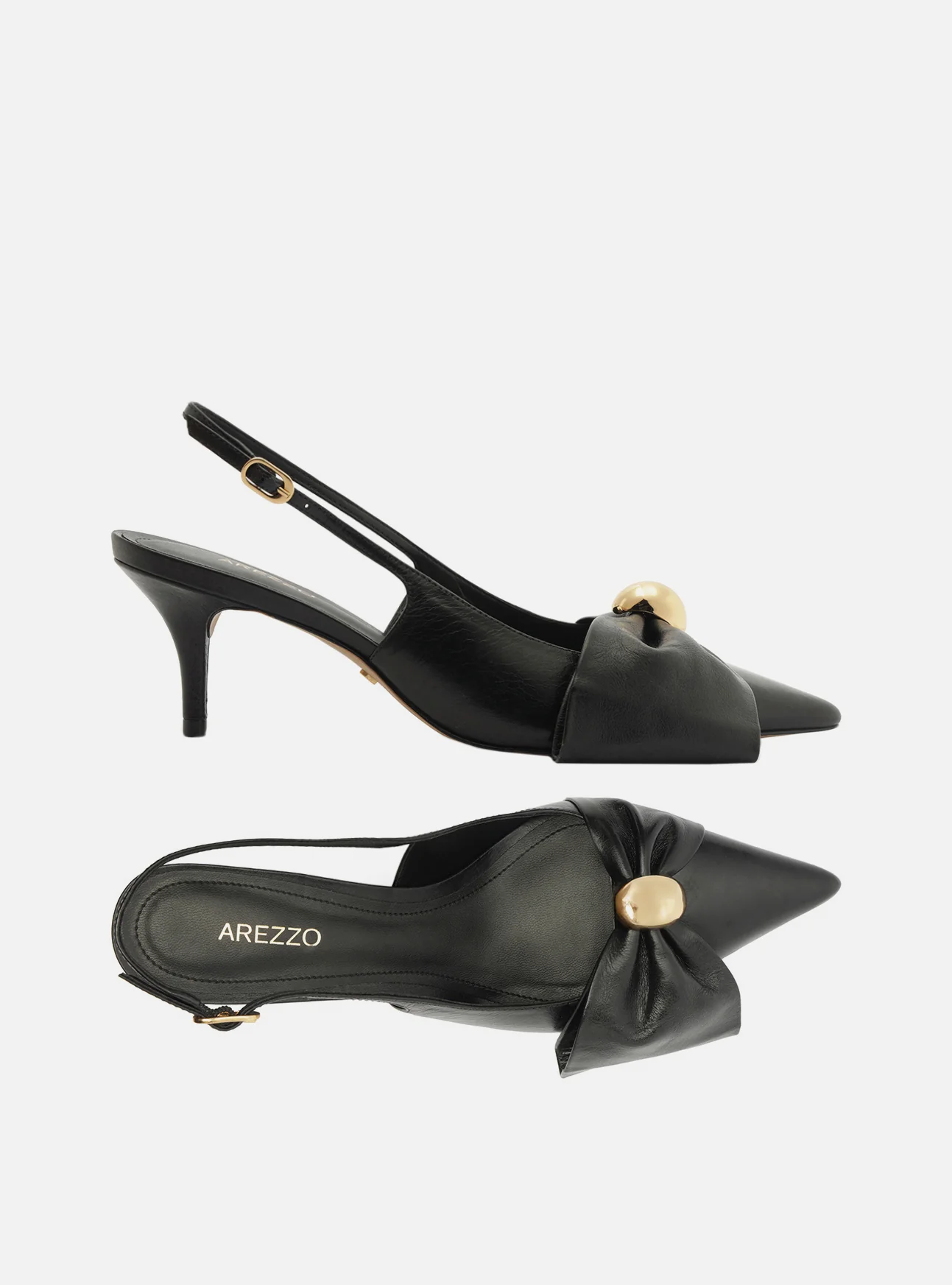 Rayna Low Stiletto Leather Pump - Image 4