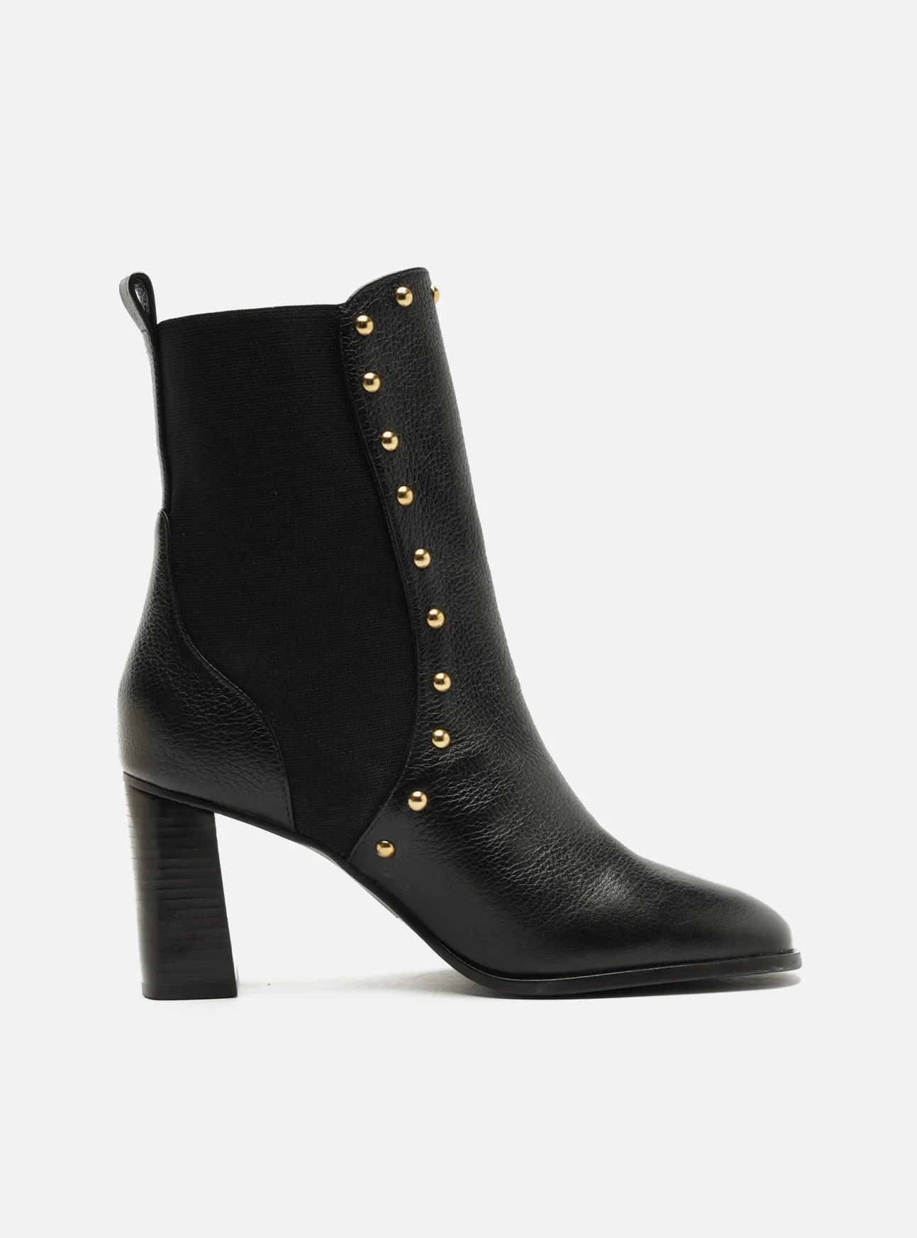 Rony Mid Block Leather Bootie