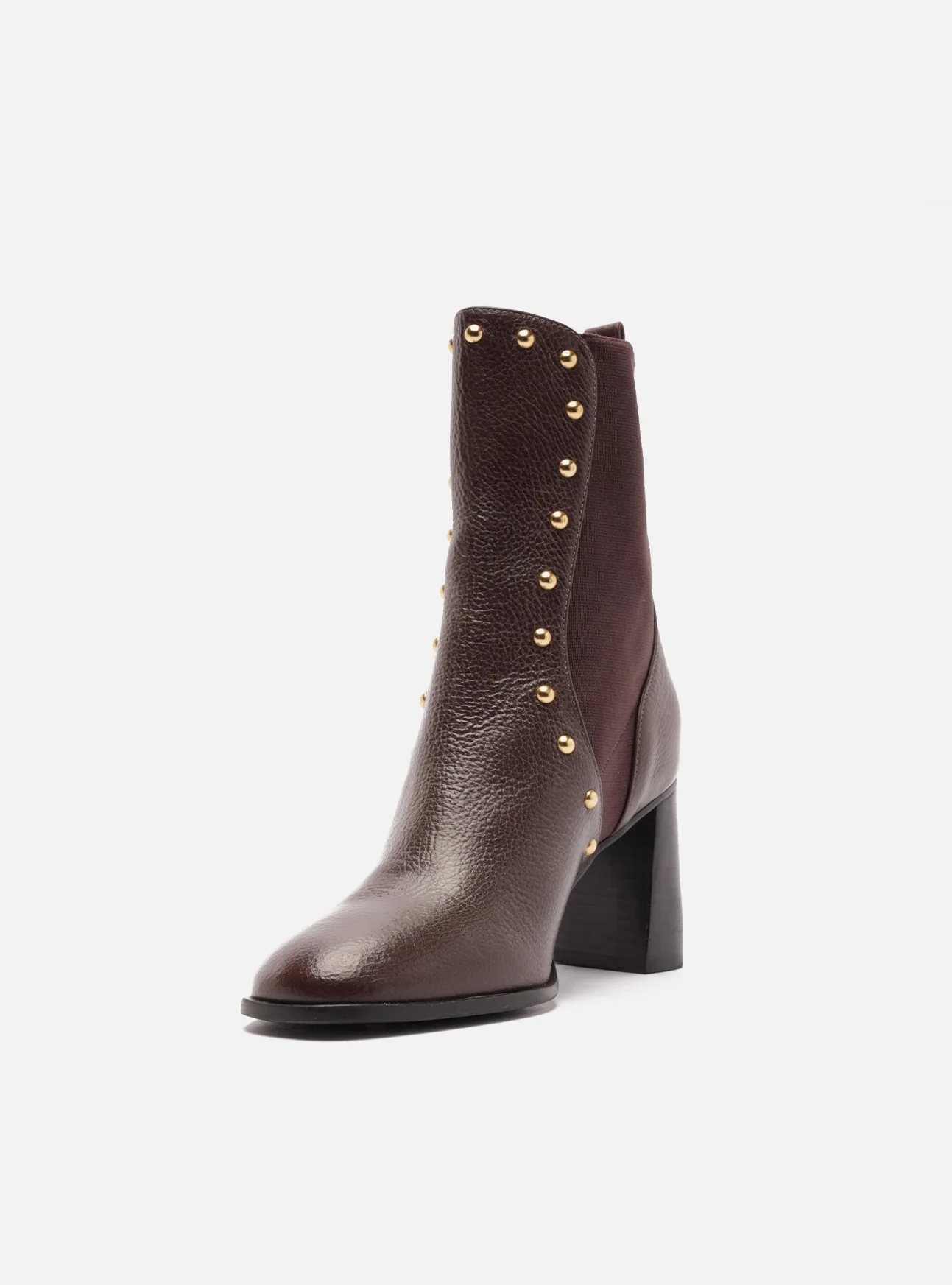 Rony Mid Block Leather Bootie - Image 5