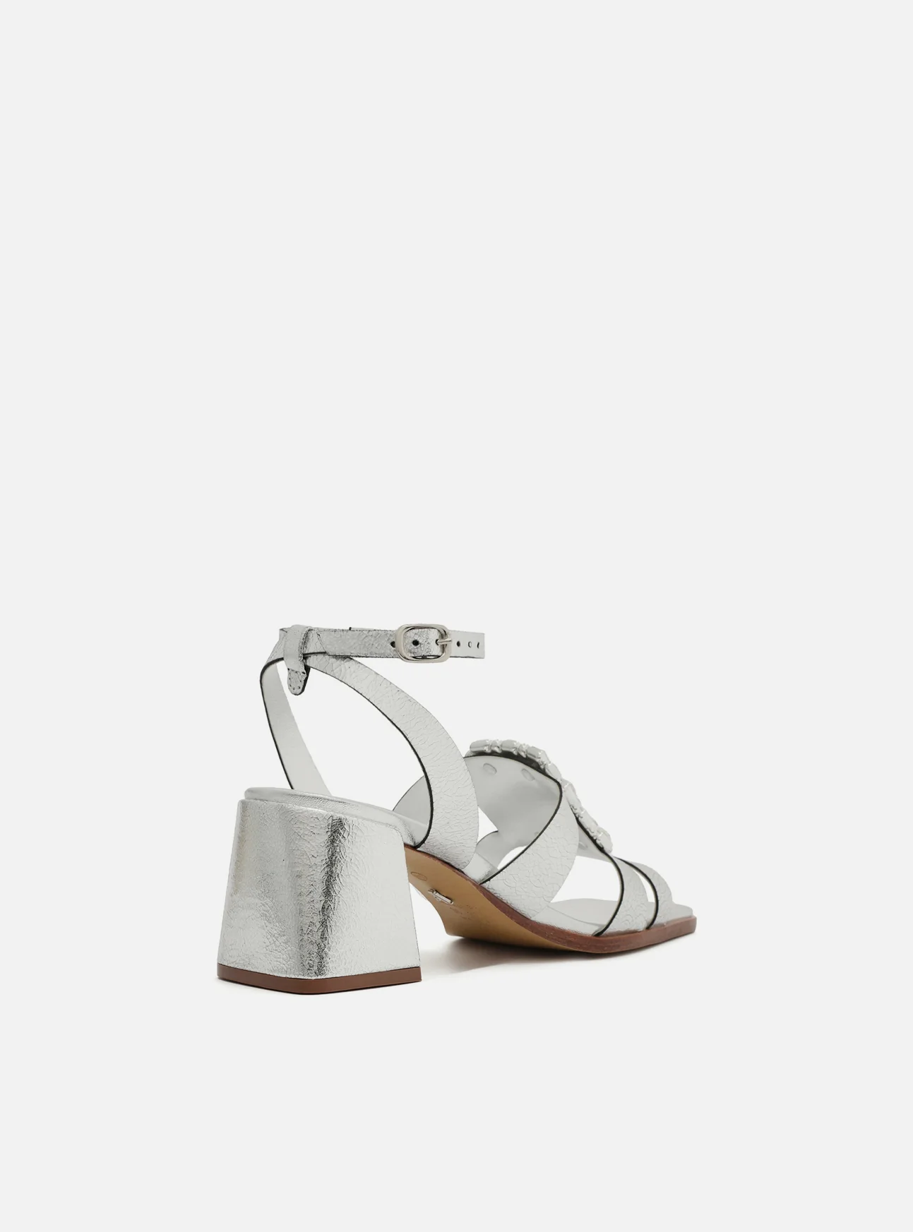 Sadie Leather Block Sandal - Image 3