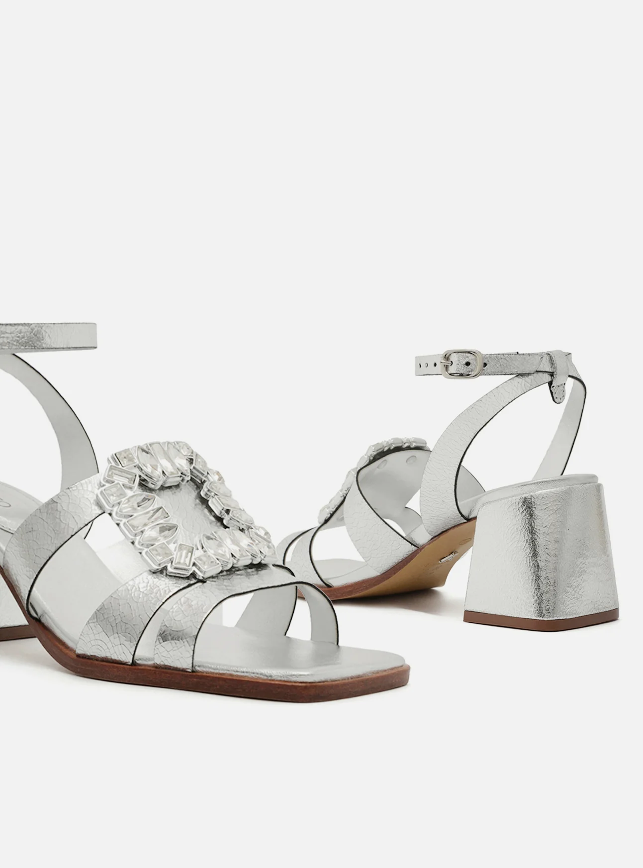 Sadie Leather Block Sandal - Image 4