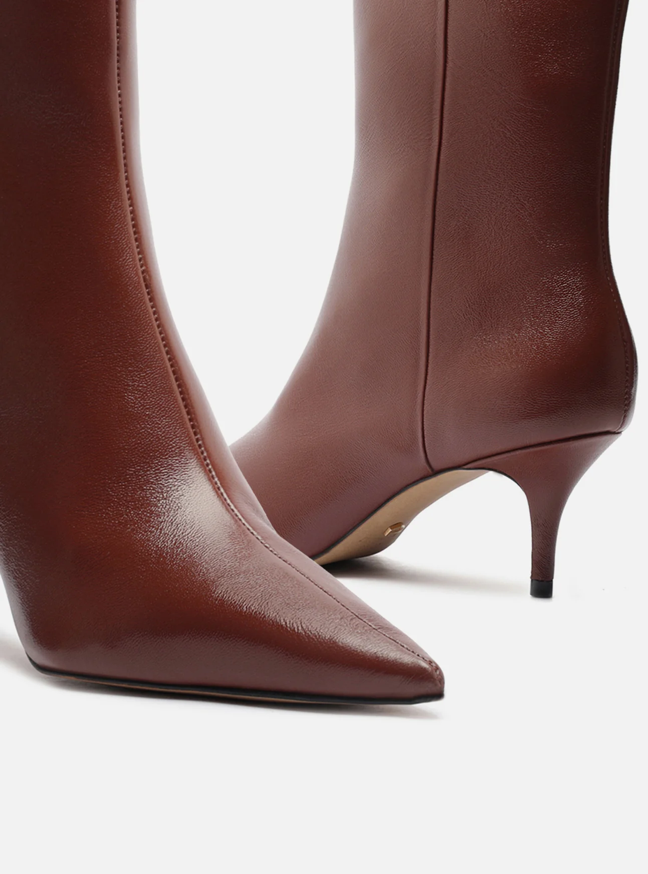 Sasha Low Stiletto Leather Boot - Image 4