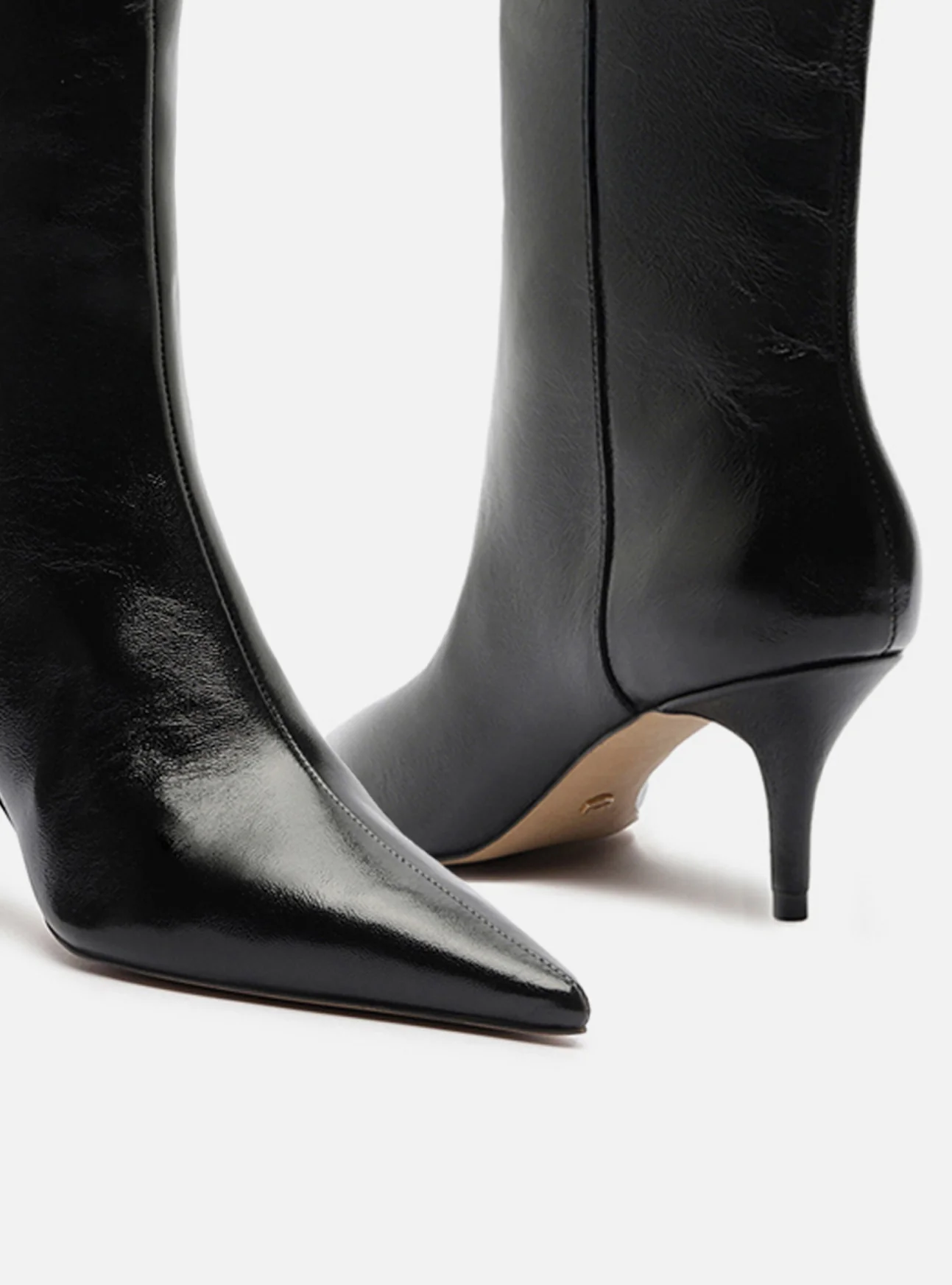 Sasha Low Stiletto Leather Boot - Image 5