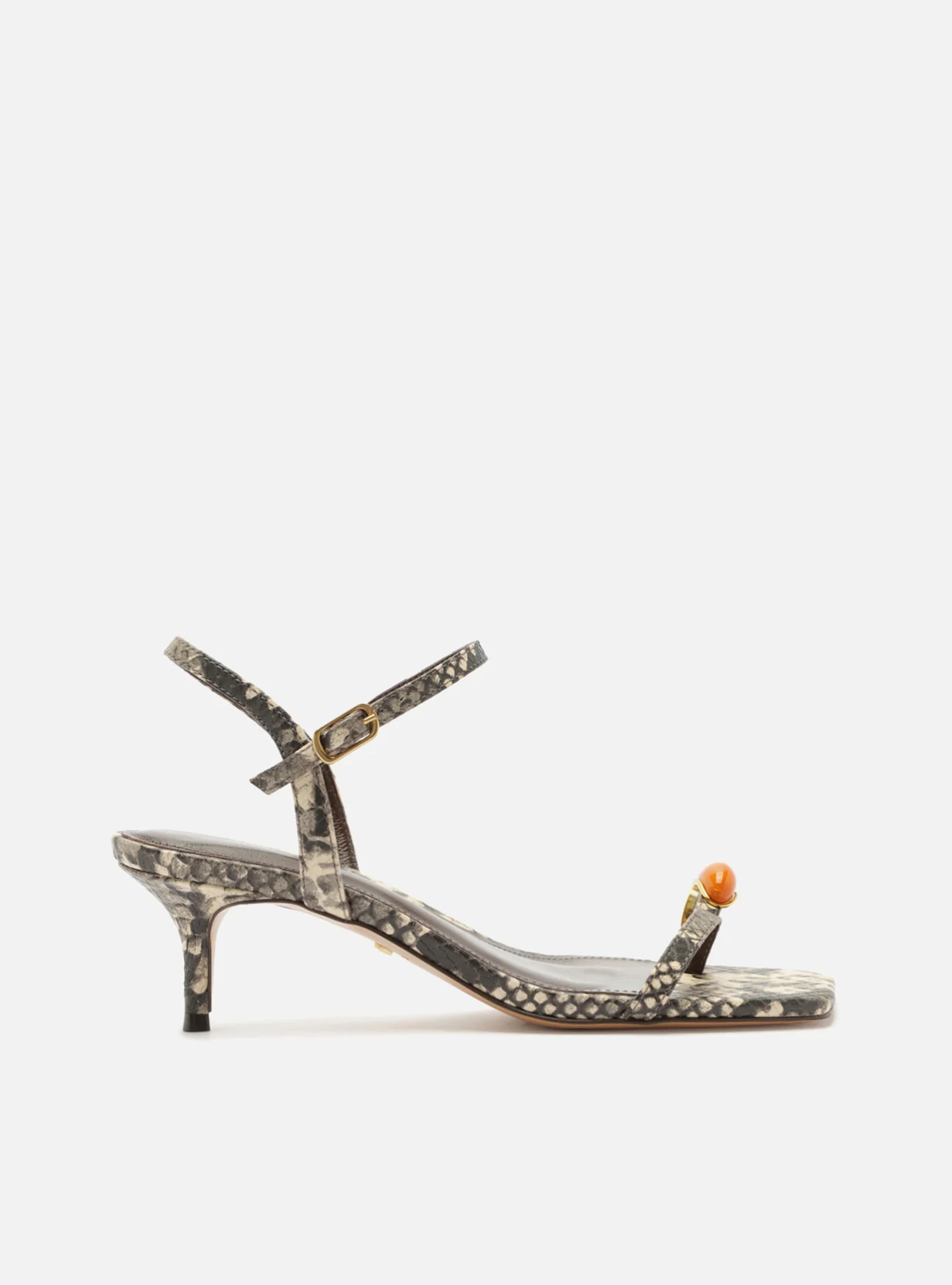 Sofia Mid Stiletto Leather Sandal