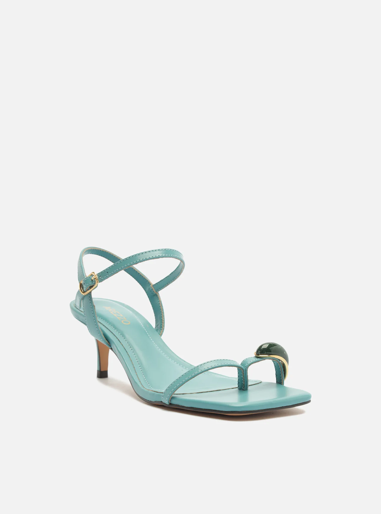 Sofia Mid Stiletto Leather Sandal - Image 2