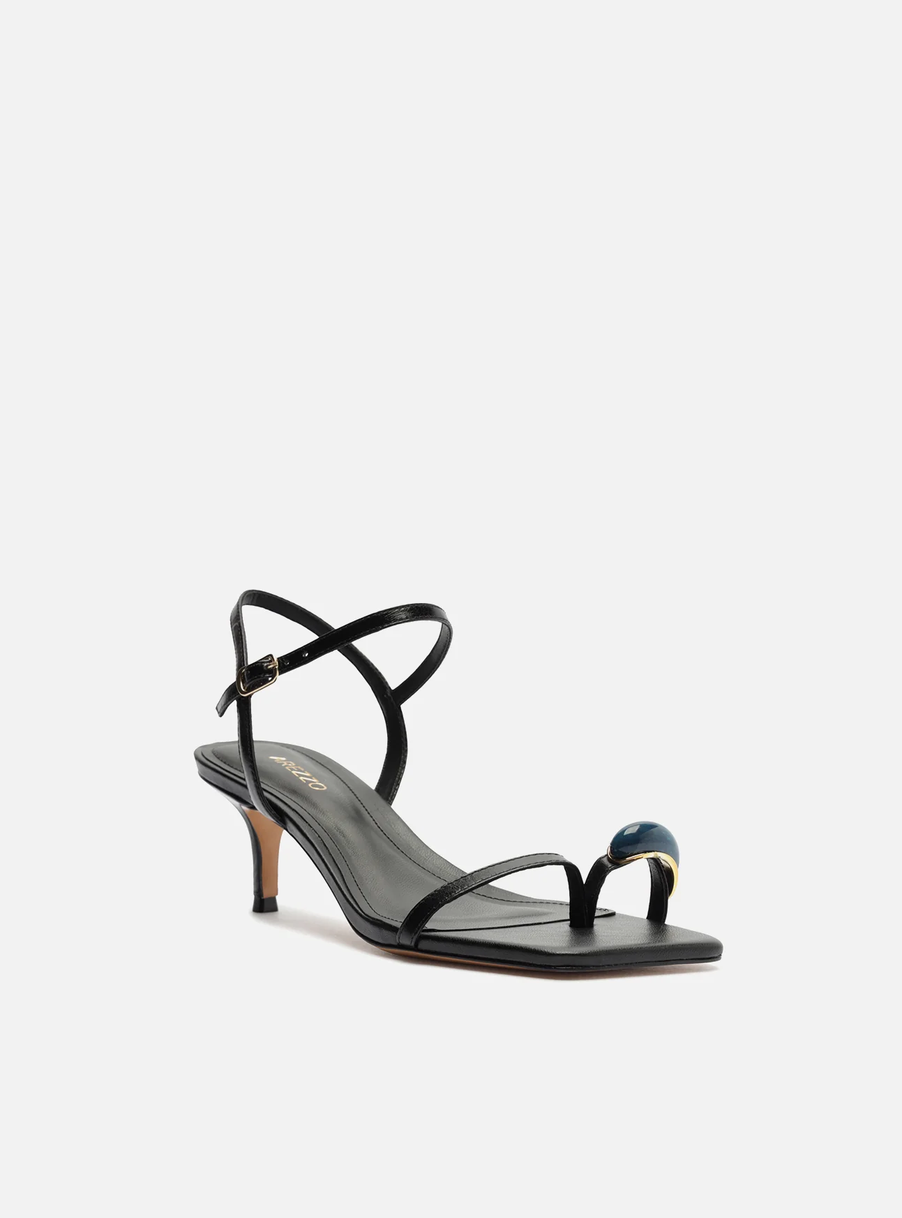 Sofia Mid Stiletto Leather Sandal - Image 2