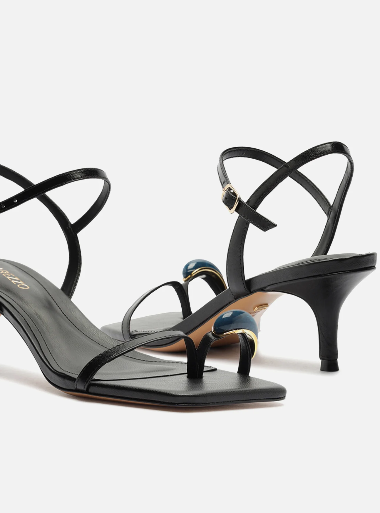 Sofia Mid Stiletto Leather Sandal - Image 4