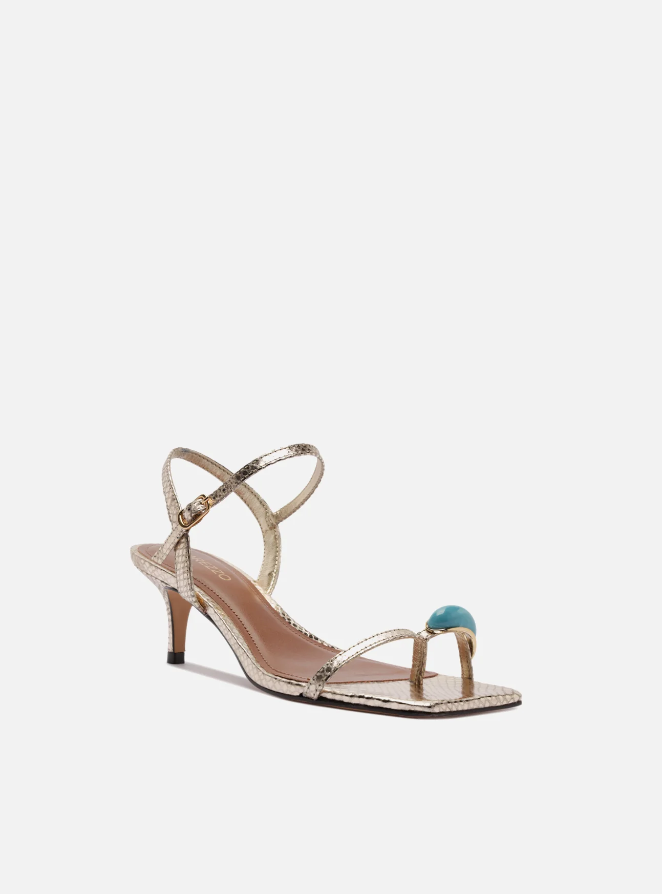 Sofia Mid Stiletto Synthetic Sandal - Image 2