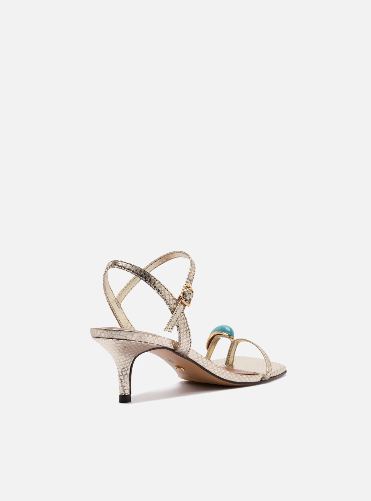 Sofia Mid Stiletto Synthetic Sandal - Image 3