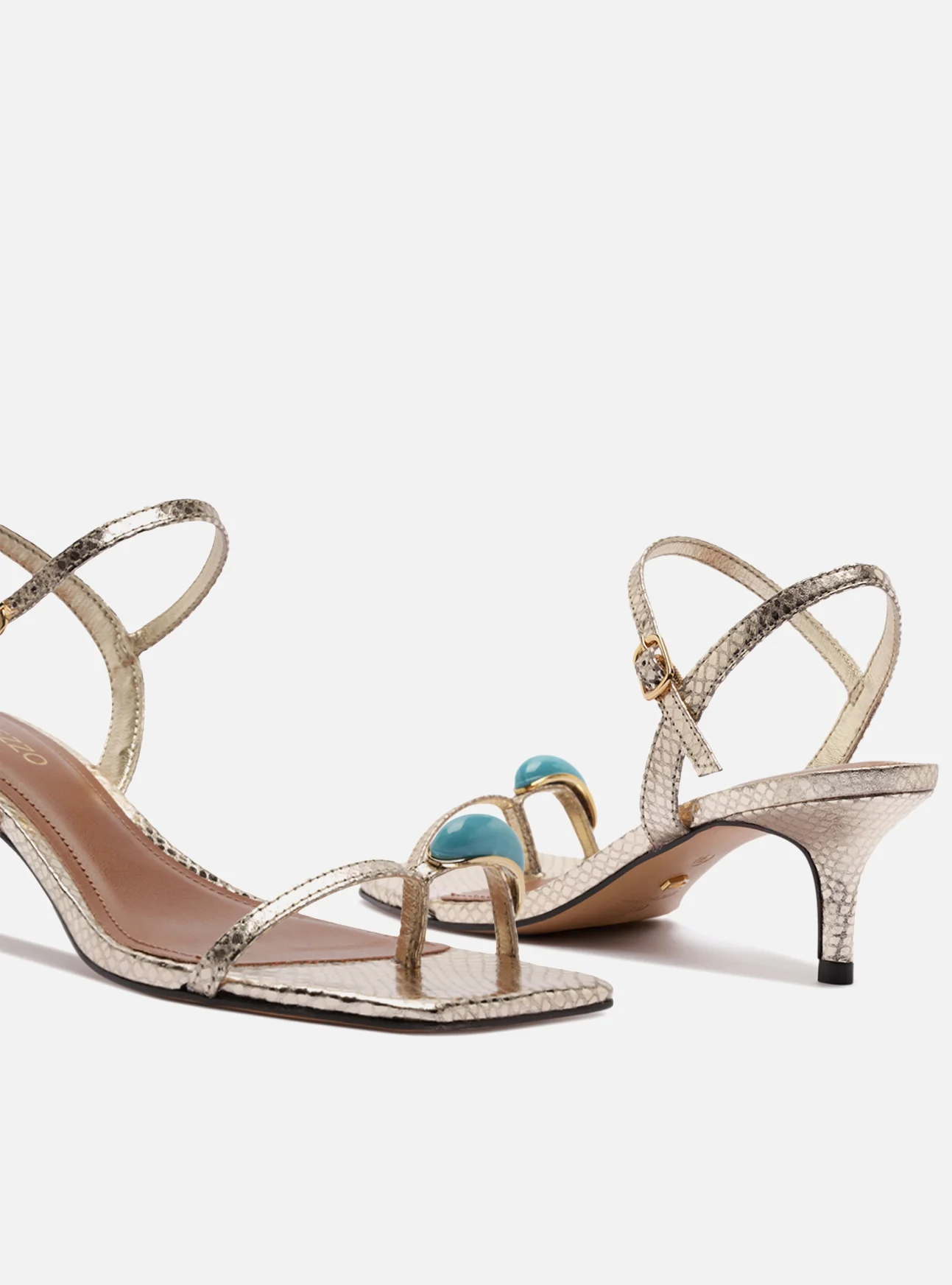 Sofia Mid Stiletto Synthetic Sandal - Image 5