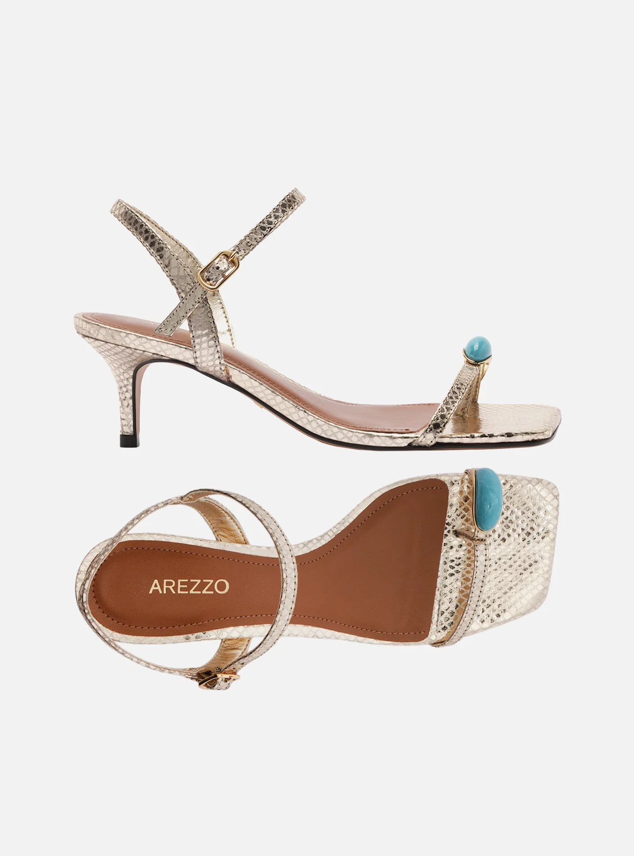 Sofia Mid Stiletto Synthetic Sandal - Image 6