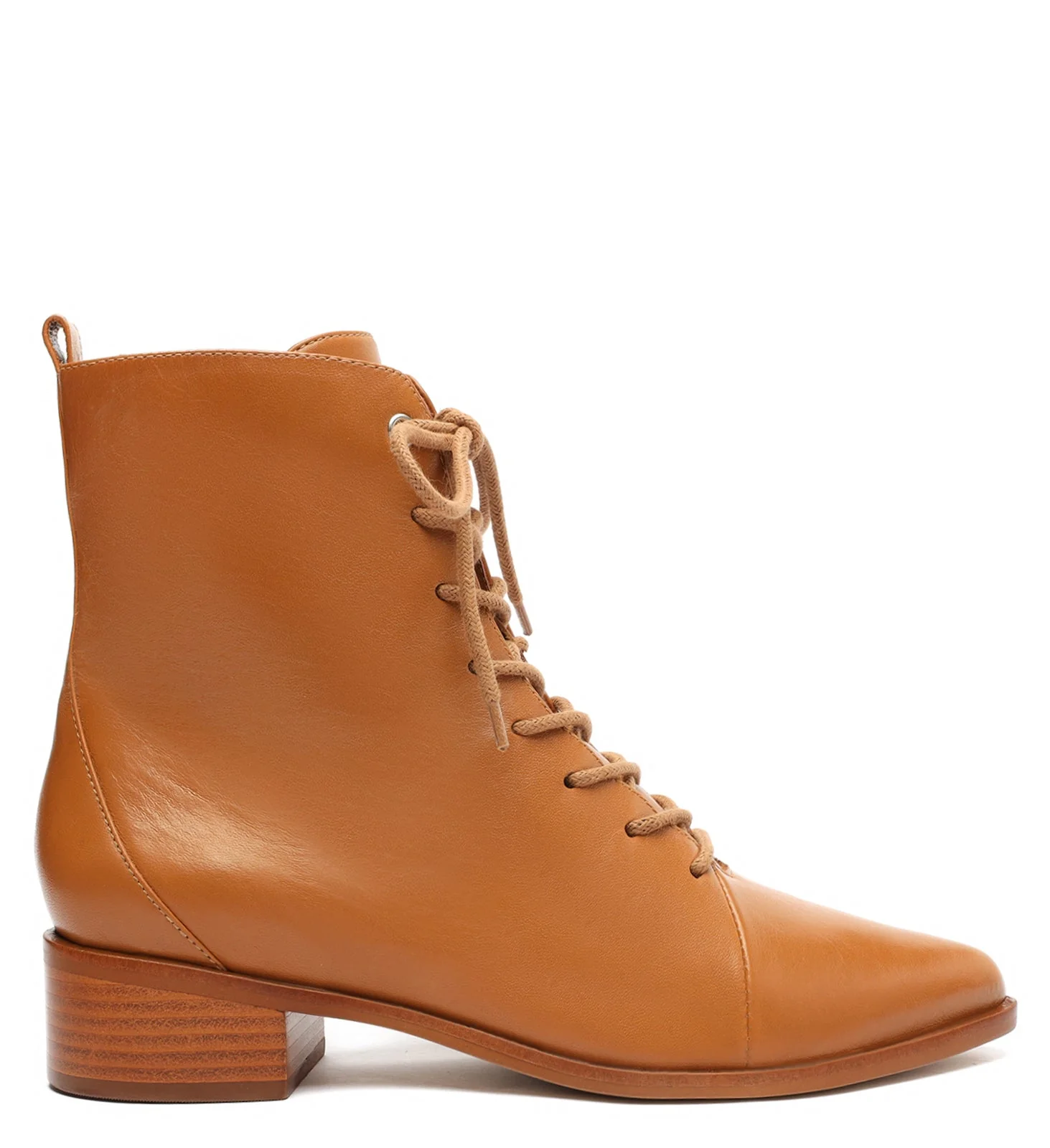 Steph Lace Up Leather Bootie