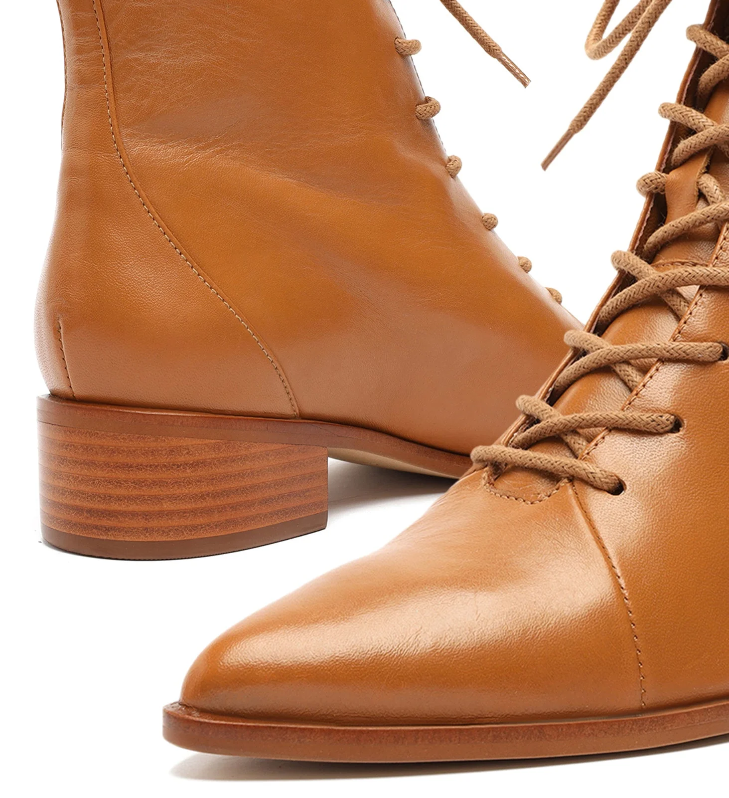 Steph Lace Up Leather Bootie - Image 4