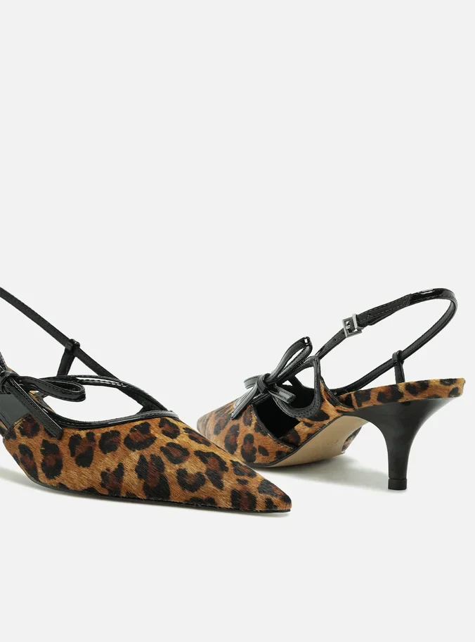 Tessa Mid Stiletto Leather Pump - Image 5