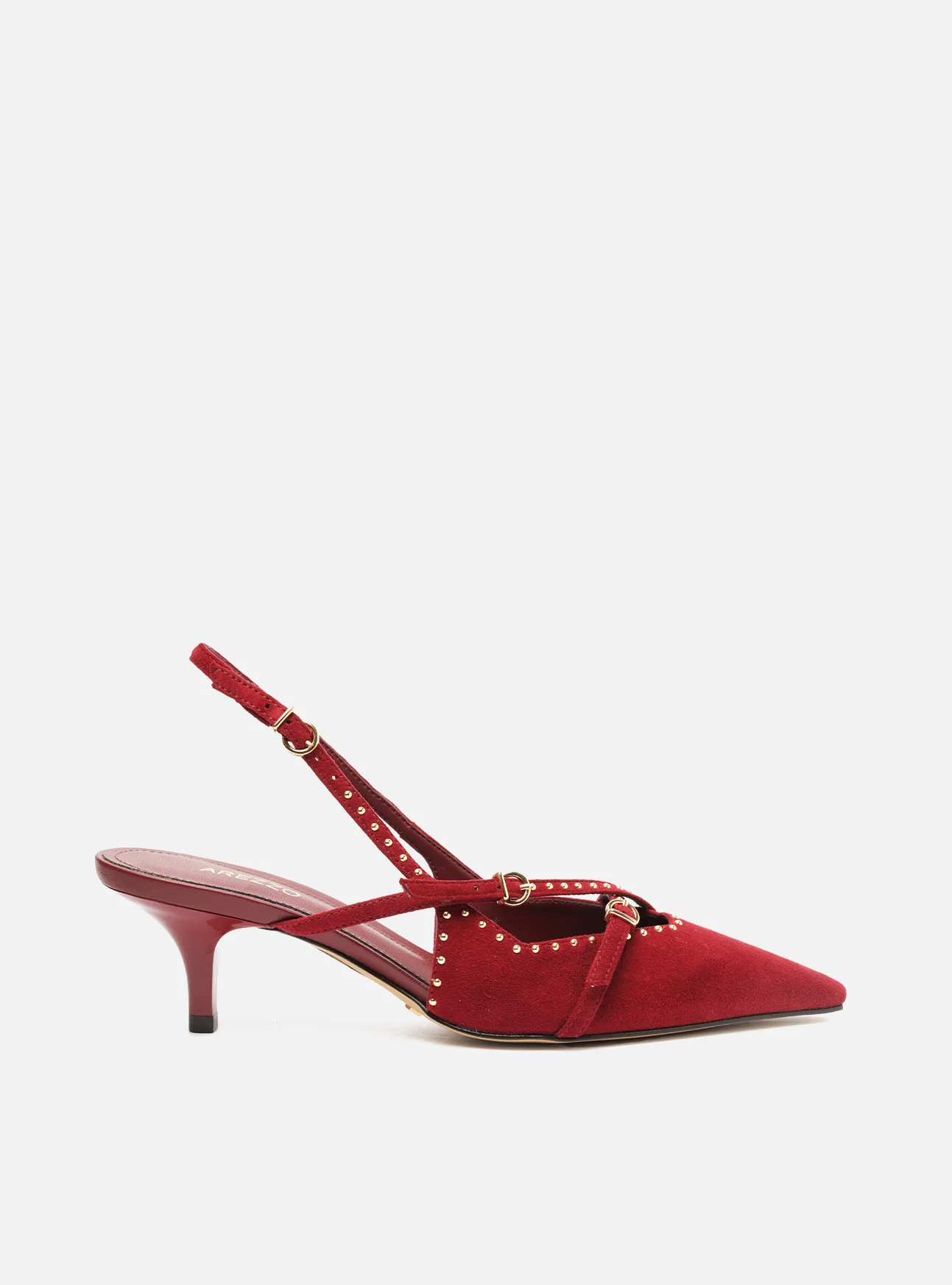 Tiffany Mid Stiletto Nubuck Leather Pump