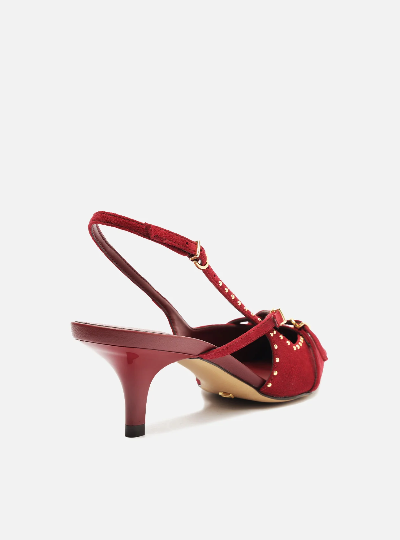 Tiffany Mid Stiletto Nubuck Leather Pump - Image 4