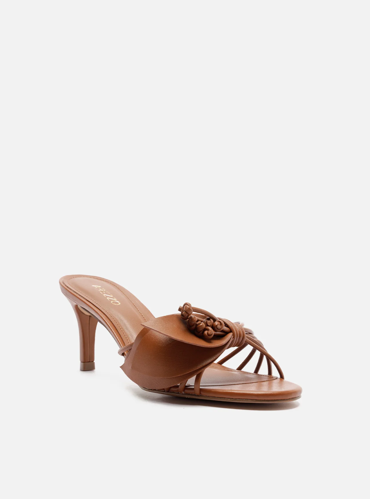 Viola Mid Stiletto Mule Nappa Leather Sandal - Image 2