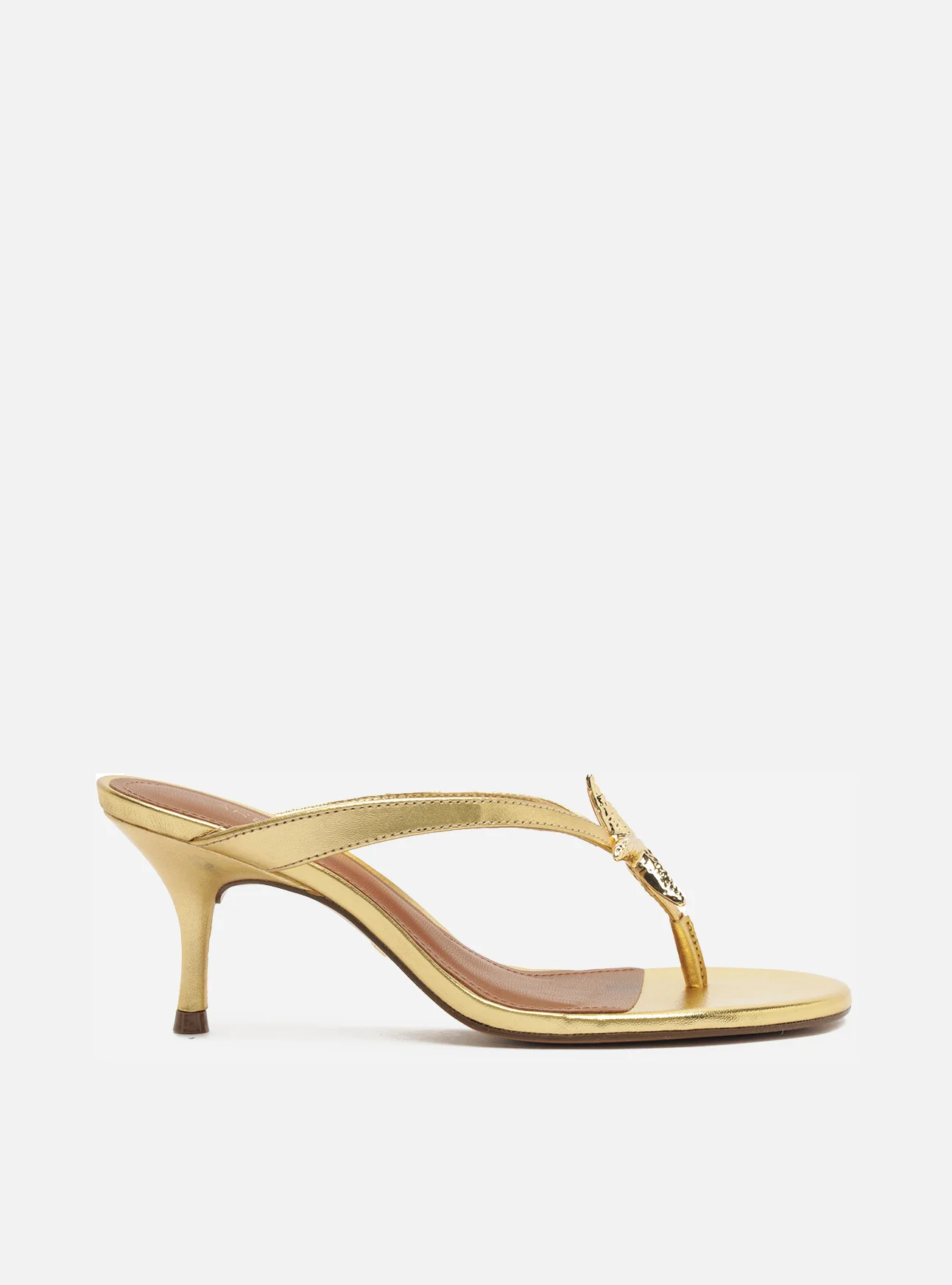 Yara Mid Stiletto Leather Sandal
