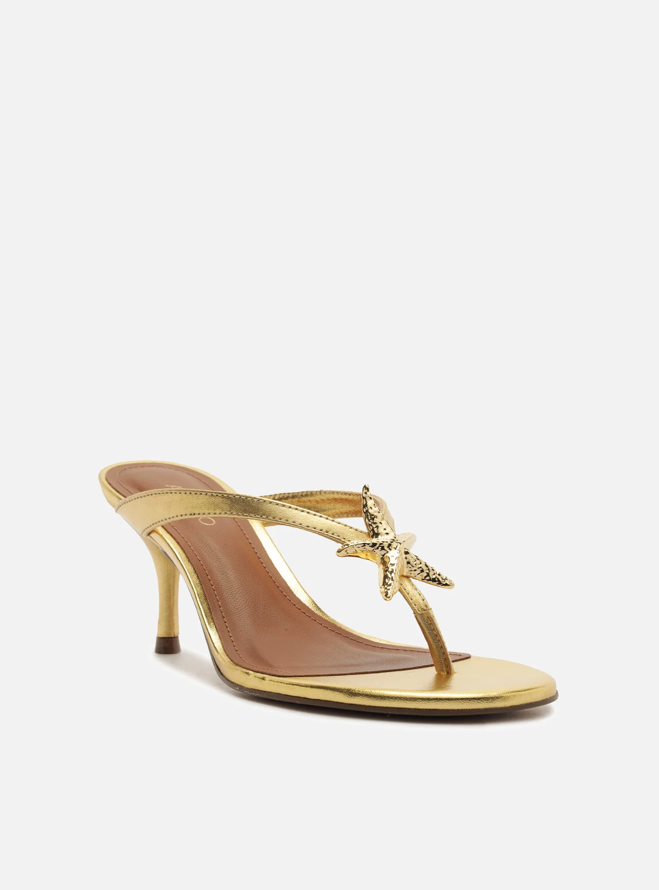 Yara Mid Stiletto Leather Sandal - Image 2